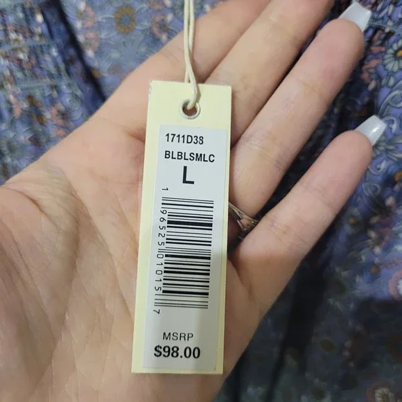 Max Studio Women's Crepe Shirtale Wrap Floral Print Surplice Blouse L - Picture 3 of 12